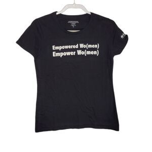 BACARDI empowered women black short‎ sleeve cotton tee shirt M